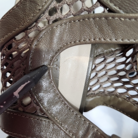 Zara Olive Strappy Heels - Picture 14 of 16